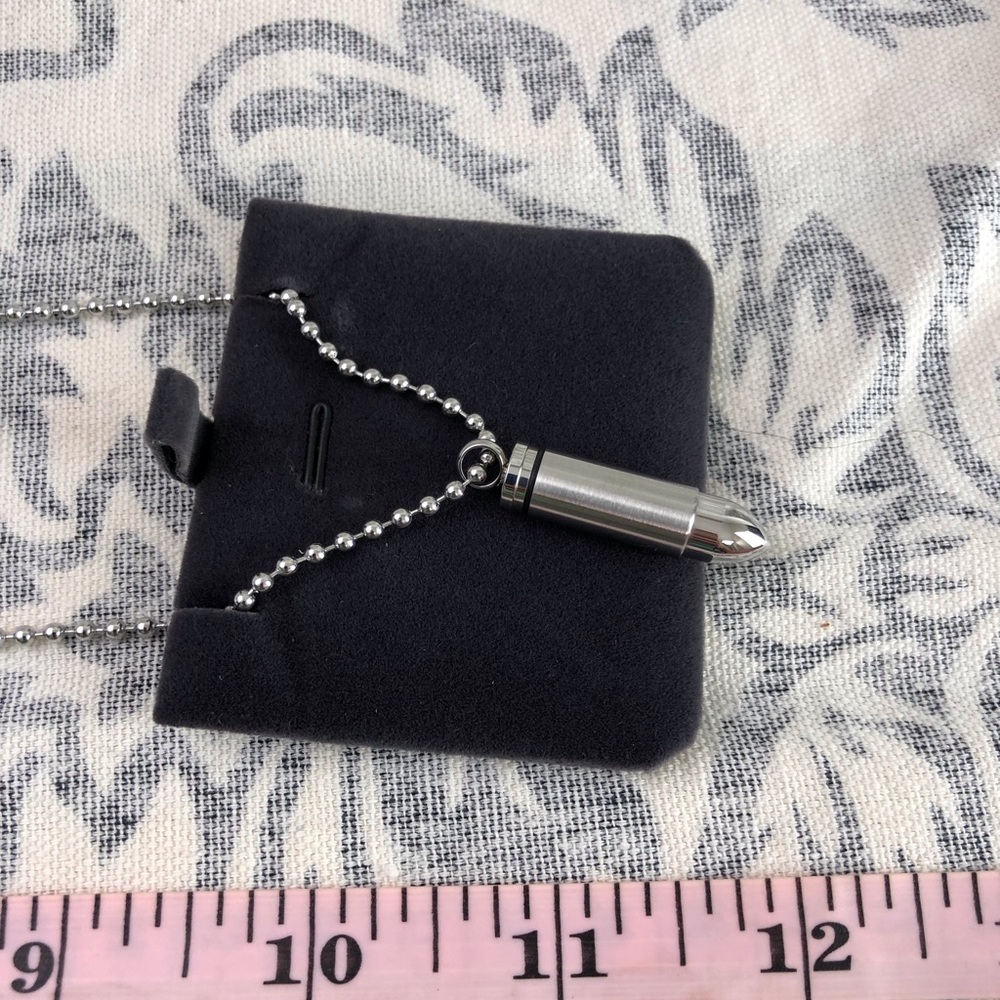 Nib In Loving Memory Bullet Urn Necklace - image 7